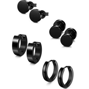 4 Pairs Hypoallergenic Stainless Steel Earrings For Sensitive Ears